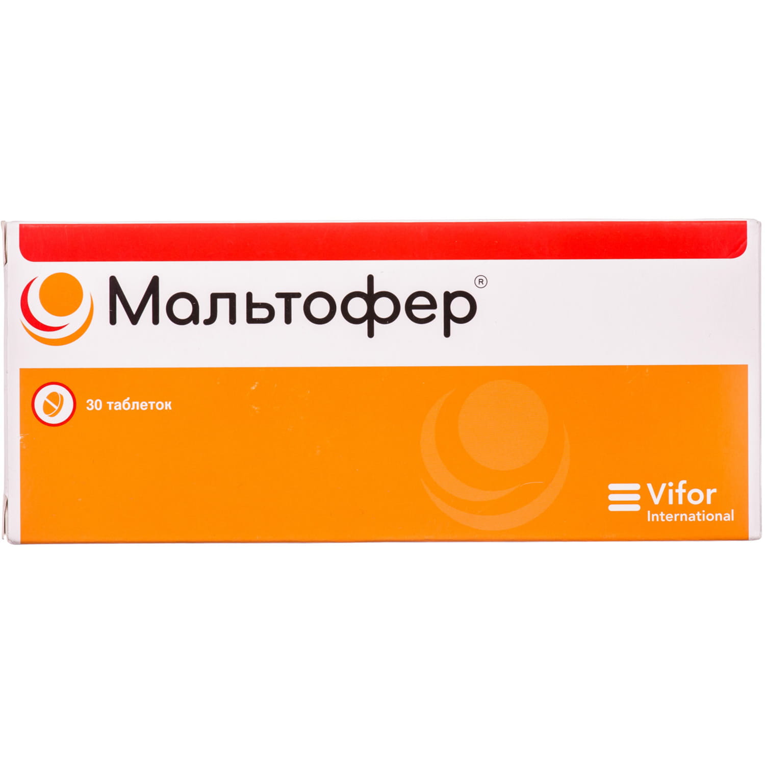МАЛЬТОФЕР® таблетки жувальні по 100 мг по 10 таблеток у блістері, по 3 блістери у картонній коробці